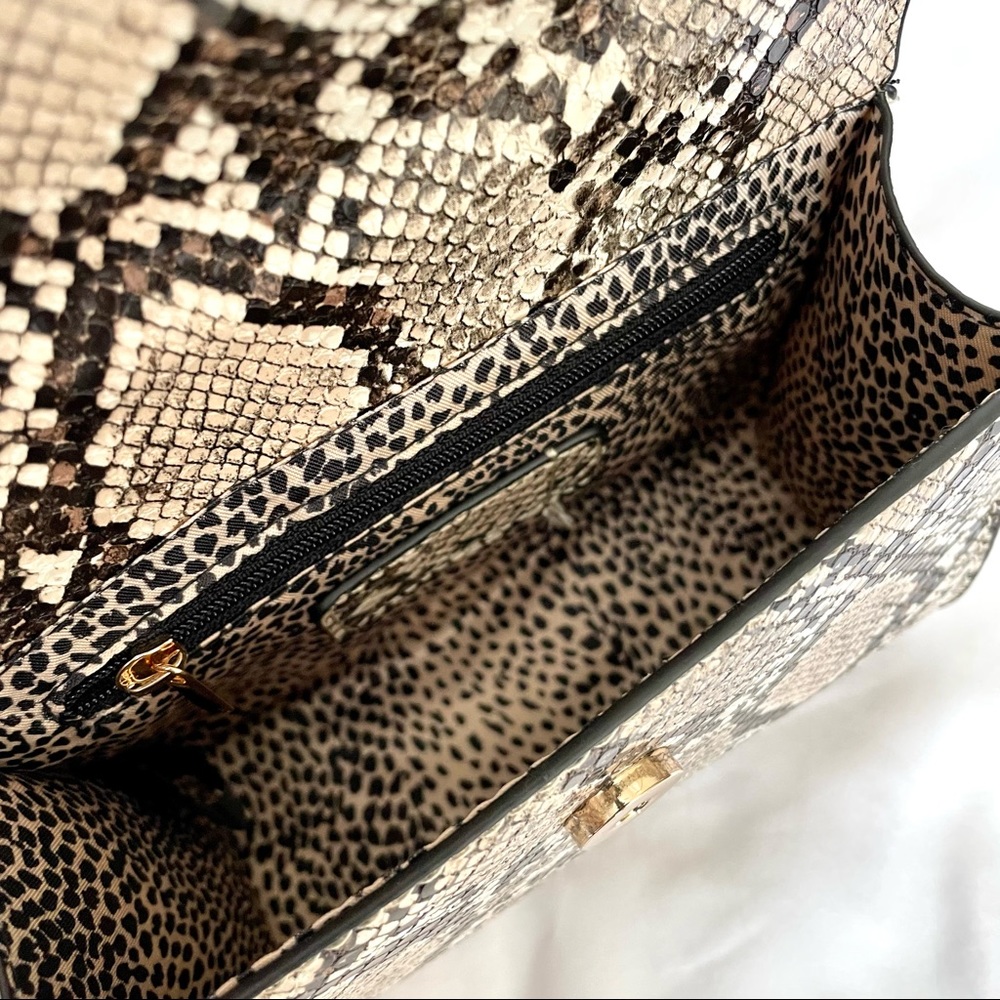 Isabelle Vegan Mini Snakeskin Satchel/Crossbody Bag - Picture 9 of 10